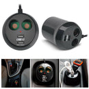 Car Cigarette Lighter 2 Way Dual USB Socket Charger Splitter Power Phone Adapter