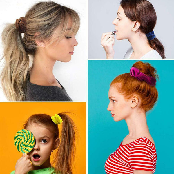 45pcs Velvet Elastic Rubber Band Fashion Women Hair Ropes Ponytail Holder  A#S