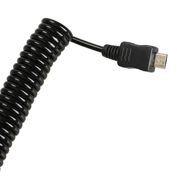 Spiral Coiled USB 2.0 A Male to Micro USB B 5Pin Adaptor Spring Cable