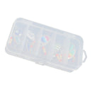 Pack Of 10 Metal Sequins Baits Artificial Lures &Organizer Box Saltwater