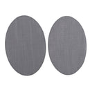 1 Pair Oval Iron/Sew On Patches Elbow Knee Repair Sewing Applique Grey