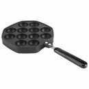 12 Cavities Aluminum Takoyaki Pan Takoyaki Maker Octopus Small Balls Baking V6Y2