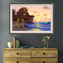 5D DIY Full Drill Diamond Painting Sunset Seaside Cross Stitch Embroidery