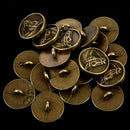 20PCs Zinc alloy Buttons Horse Head Carved Round Bronze Tone 15mm( 5/8