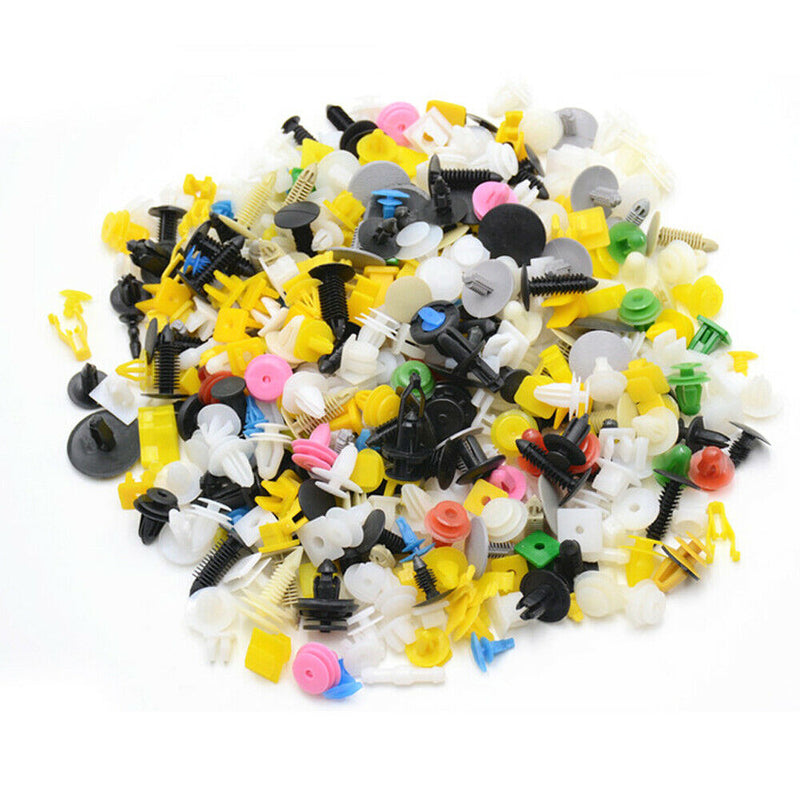 200pc/pack Car Auto Various Plastic Rivet Fasteners Push Pin Bumper Fender Panel