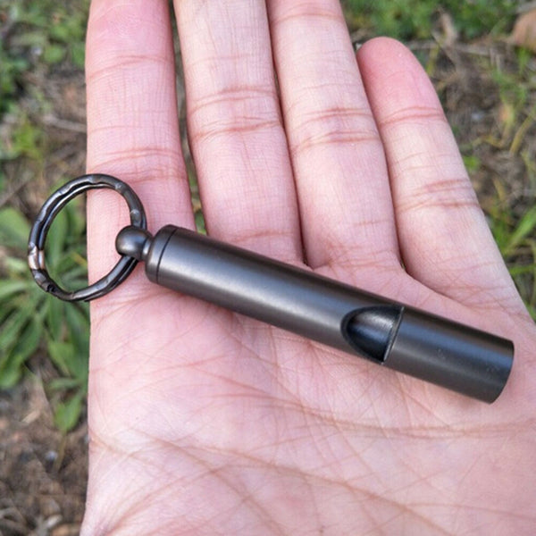 Stainless Steel Key Chain Lifesaving Emergency SOS Outdoor Survival Whistle Gw