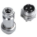 M16 4Pins 400V Screw Type Electrical Aviation Plug Socket Connector T1B2