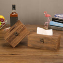 Useful Wooden Retro Tissue Box Cover Paper Napkin Holder Case Home Car Deco