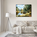 Painting By Numbers Kit DIY Lake Hand Painted Canvas Oil Art Picture Craft