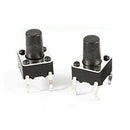 40 plug 6 x 6 x 8.5 mm PCB tactile tact push button momentary Mini black sw