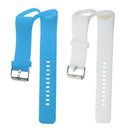 2x Silicone Wrist Band Watch Strap Holder Buckle For Polar A360 White +Blue