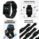 Electronic Sports Bluetooth Smart Watch Alarm Clock 180mAh Men Women Black