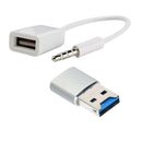 USB3.0 Mini TF Card Reader+3.5mm AUX Audio to USB2.0 Adapter for Car Stereo