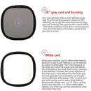 18% Foldable Gray Card Reflector White Balance Double Face Focusing Board