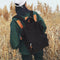 Solid Color Travel Backpacks Corduroy Women Large Top-handle Bags (Black)
