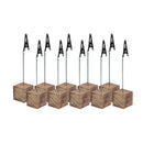 30-Pack Rustic Real Wood Base Wedding Table Name Number Holder Party Decor
