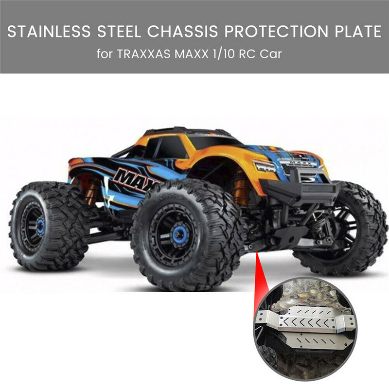 Stainless Steel Chassis Armor Set Axle Protector Plate for 1/10 RC Traxxas