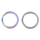 2Pcs 18mm Titanium alloy key ring flashlight clip keychain circle3C