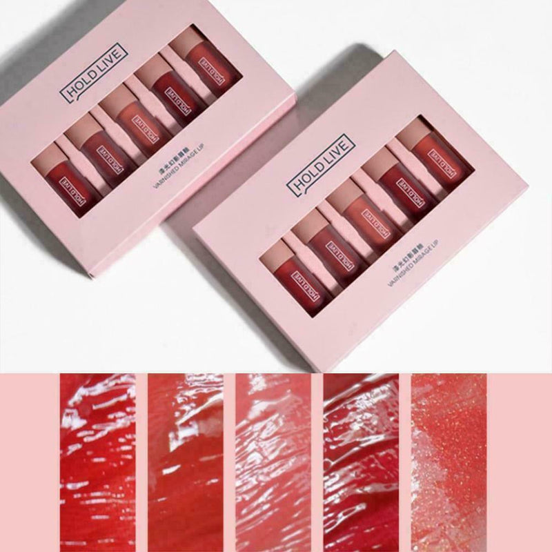 5pcs Women Lipsticks Five Pack Makeup Mini Lacquer Glaze-new Phantom Sealed H5X0