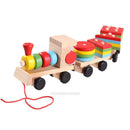 Kids Baby Educational Toys Toddler Wood Train Truck Educational Geometric Blocks