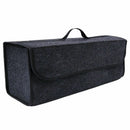 Trunk Organizer Felt Cloth Foldable Car SUV Storage Bag Cargo Box Dark Gray