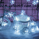 8 Modes LED String Lights Snowflake Night Light Home Xmas Fairy Lamps (A)