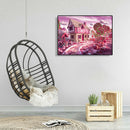 Painting By Numbers Kit DIY Candy House Hand Painted Canvas Oil Art Picture