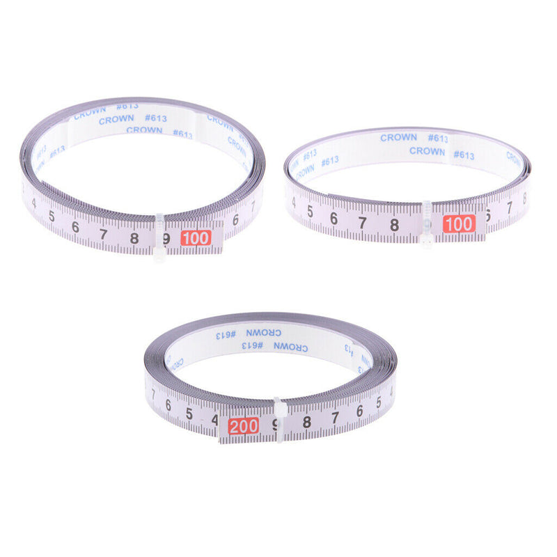 3 Pieces Self Adhesive Miter Saw Track Tape Measure for Workbenches, Saw Tables,