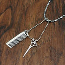 Hair Dryer/Scissor/Comb Dangle Pendant Necklace Hair Stylist Jewelry Gift Pip ES