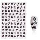 5Pcs Letter Alphabet DIY Nail Art Stickers Tips Decoration Decals Stencils