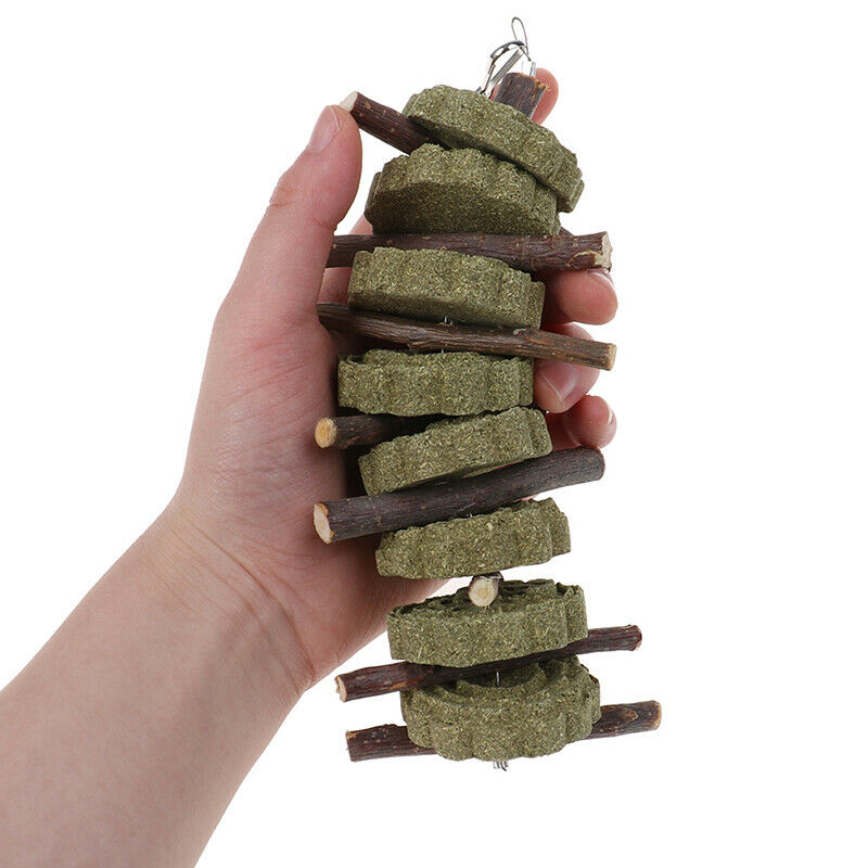 Hamster Teeth Grinding Toys Rabbit Tree Branch Grass Ball Hanging Cage ToyA.3C