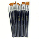 12 x Nylon Hair Artist Watercolour Oil Acrylic Painting Paint Brush Set Supply