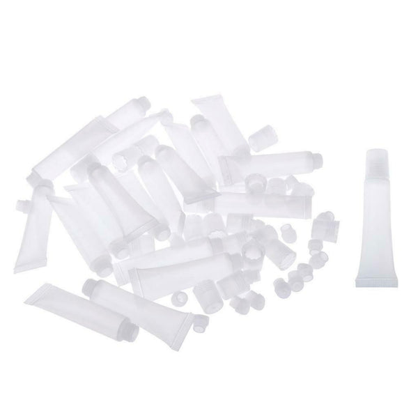 Lots 20 Clear Lip Gloss Soft Squeeze Tubes Portable Lip Tint Bottles Vials