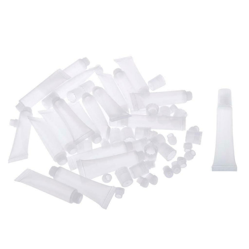 Lots 20 Clear Lip Gloss Soft Squeeze Tubes Portable Lip Tint Bottles Vials