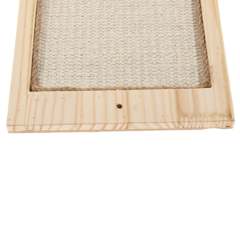 Pet Cat Kitten Wooden Scratch Plate Scratcher Pad Seize Catch Board Mat S