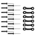 Kayak Canoe 6 Pieces Deck Loop Pad Eyes + 12 Pieces Tri-Fold Rivets Boat Fishing