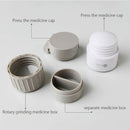 New 4 In 1 Portable Pill Case Medicine Splitter Grinder Pill Cutter StorageS Hn