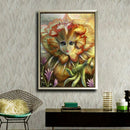 5D DIY Full Drill Diamond Painting Human Face Flower Cross Stitch Embroider