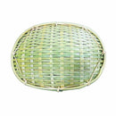 Bamboo Oval Shaped Fruit Plate Handmade Storage Tray Hand Knitted Bread Bas K8J3