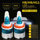 2pcs Mi2 H8/H9/H11 LED Car Headlight Bulbs 50W 6000lm 6500k 12V Headlamp