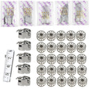 81Pcs Steel Sewing Machine Needles Measuring Tape Thread Bobbin