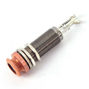 1pc Brass Electric Guitar Bass Input/Output Mono Long Threaded Jack So Nly