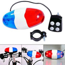 Bicycle Bell 6 Flashing LED 4 Sounds Police  Loud Siren Trumpet Horn Bike L Top