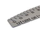 Stainless Steel Piano Tuner Wire Guage Ruler Keyboard Ruler Numbers 12-24