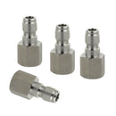 4pcs Durable Brass Release Coupler Adapter No