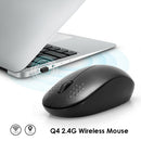 Q4 Portable 3 Buttons Wireless Mouse 2.4GHz 1000DPI Office Mice (Black) A