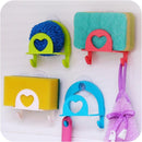 Cute Sponge Holder Suction Cup Convenient Home chen Holder Tools Gadget A+