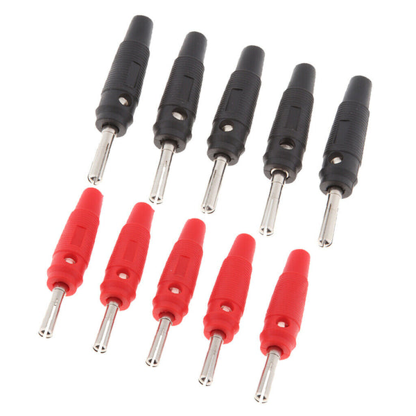 10 Pieces Banana Plug Test Probes 4mm Binding Post Jack Male Soldering,