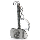 Marvel The Avengers Thor Thor's Hammer Mjolnir Pewter Metal Keyring KeyChain 3]