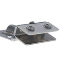 Stainless Double Clamp Shower Hinges 180 Degree Glass Door Cabinet Kitchen ME